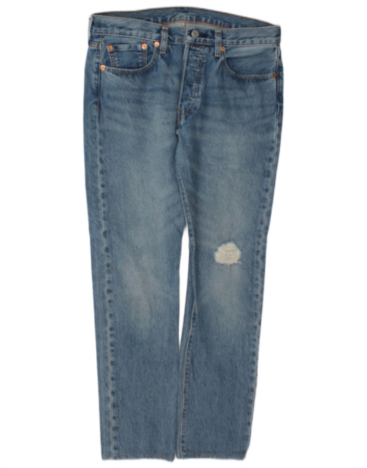 Мужские прямые джинсы Levi's 501 W32 L30 синие, хлопок