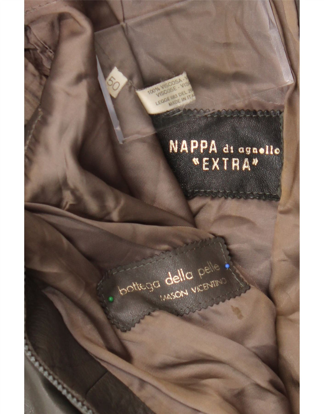 Мужская кожаная куртка VINTAGE IT 50, большая коричневая кожа