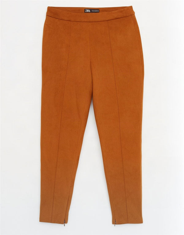 Женские повседневные узкие брюки Zara, большие W32 L29, коричневые