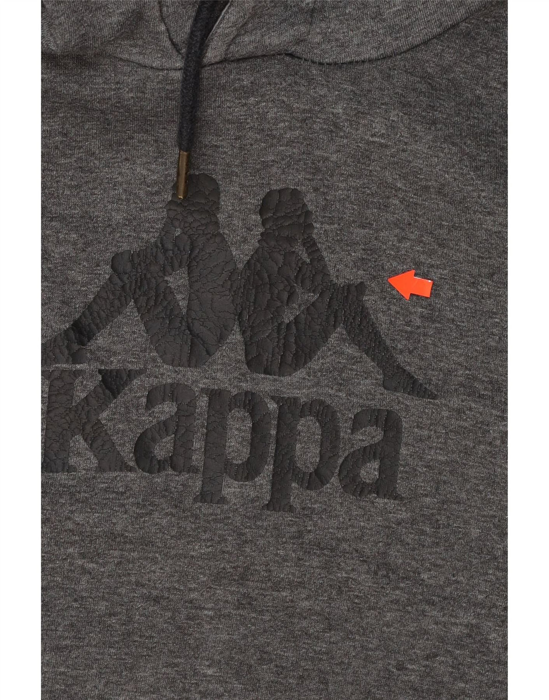 KAPPA Womens Graphic Hoodie Jumper UK 14 Medium Grey Polyester Vintage Kappa and Second-Hand Kappa from Messina Hembry 
