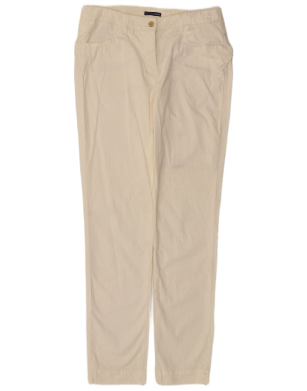 Trussardi Женские повседневные брюки узкого кроя IT 46 Large W32 L31 Off White