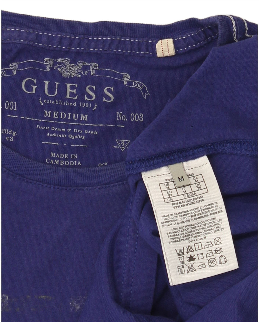 Мужская футболка Guess с рисунком, хлопковый топ среднего фиолетового цвета