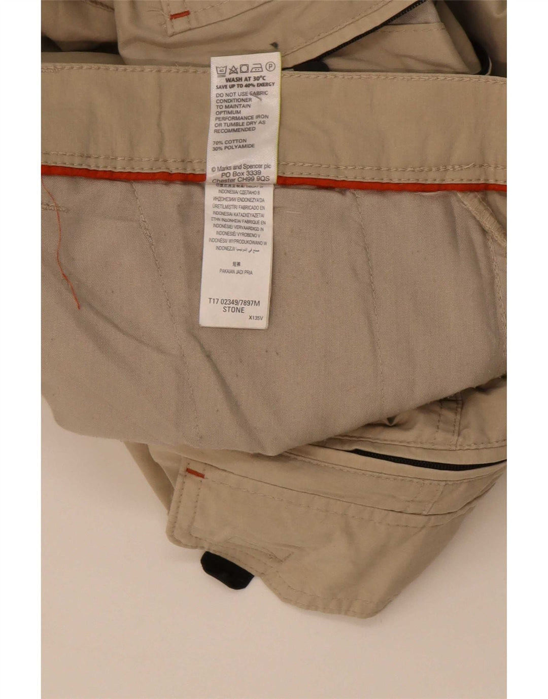 Мужские шорты-бермуды Marks & Spencer W40 XL, бежевые, хлопок