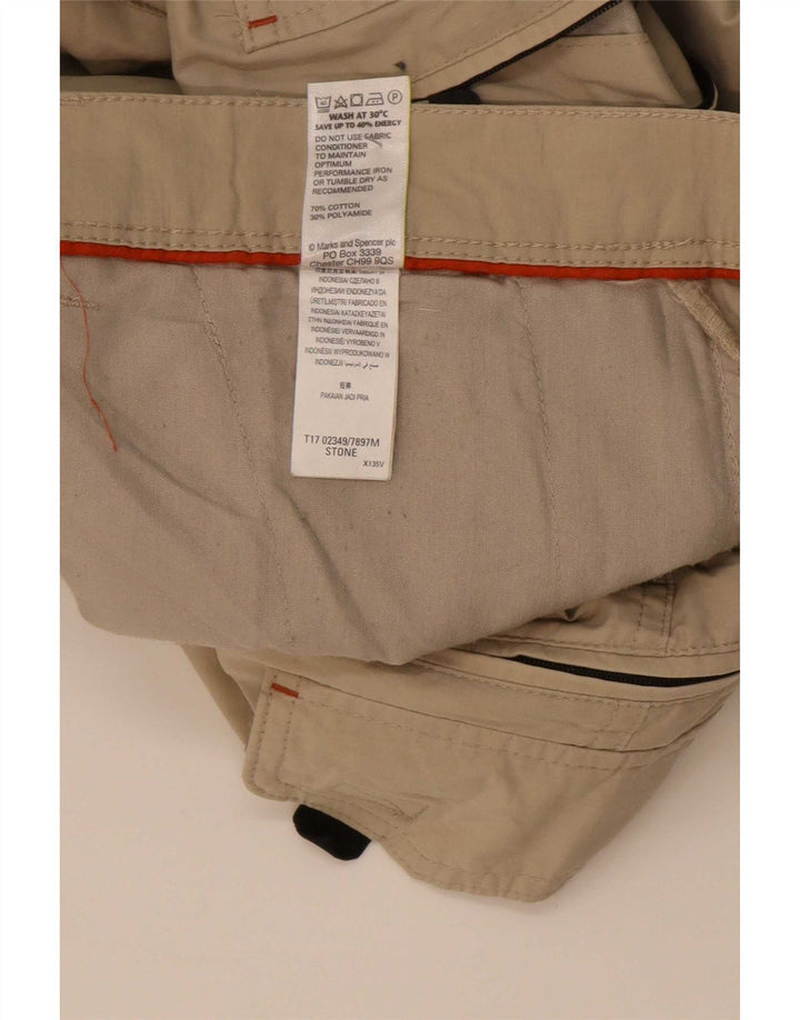 Мужские шорты-бермуды Marks & Spencer W40 XL, бежевые, хлопок