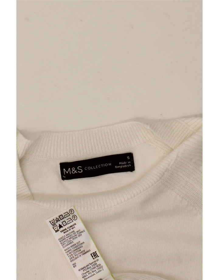Женский джемпер с вырезом «лодочка» Marks & Spencer, Великобритания, 10, маленький белый