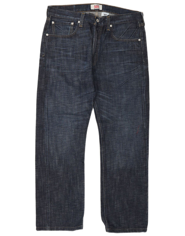 Мужские прямые джинсы Levi's 501 W33 L32 темно-синие, хлопок