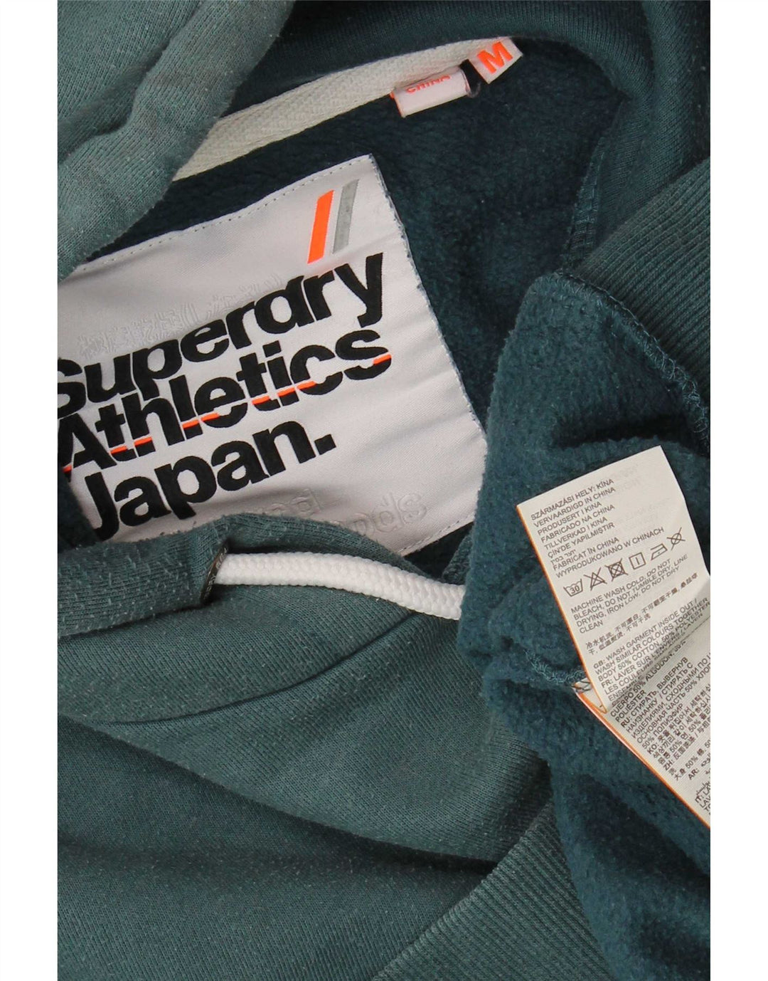 Мужской джемпер с капюшоном Superdry, средний зеленый хлопок, хлопок