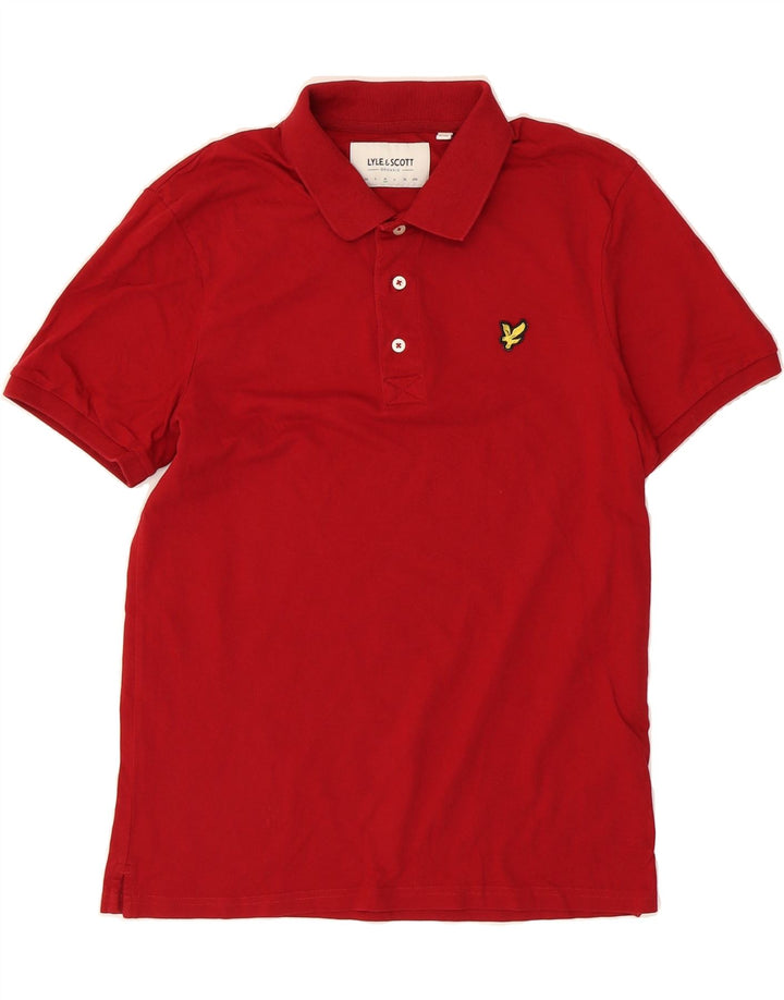 LYLE & SCOTT Mens Polo Shirt Medium Red Cotton Vintage Lyle & Scott and Second-Hand Lyle & Scott from Messina Hembry 