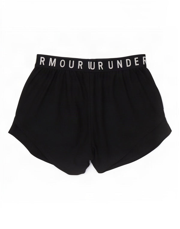 Женские спортивные шорты с графическим рисунком Under Armour, Великобритания, 8, маленькие, черные