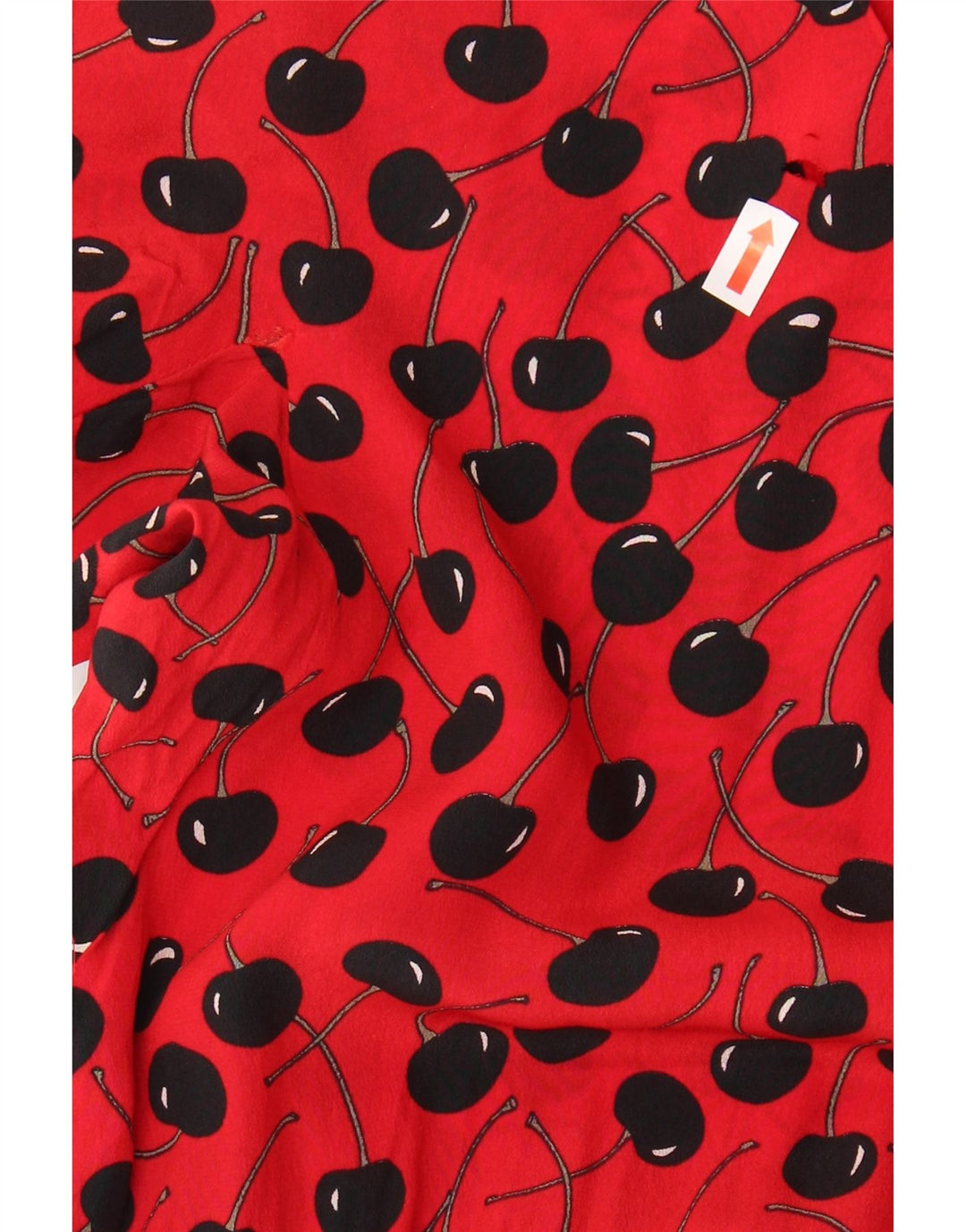 VINTAGE Womens Abstract Pattern A-Line Dress UK 12 Medium Red Vintage Vintage and Second-Hand Vintage from Messina Hembry 