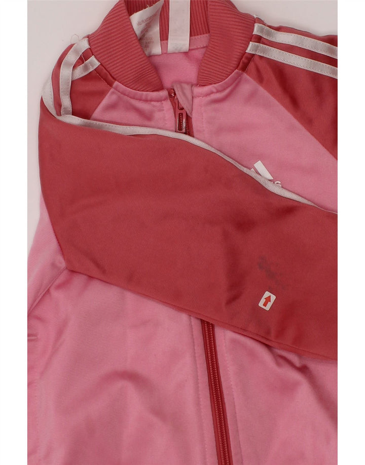Спортивный костюм Adidas для девочек, верхняя куртка, 2–3 года, розовый полиэстер с цветными блоками