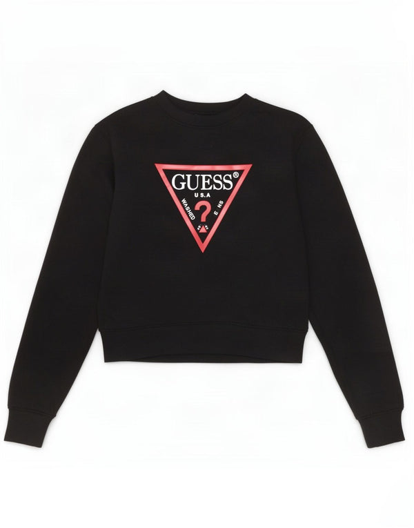 Женский свитер свободного кроя Guess с рисунком UK 6 XS, черный хлопок