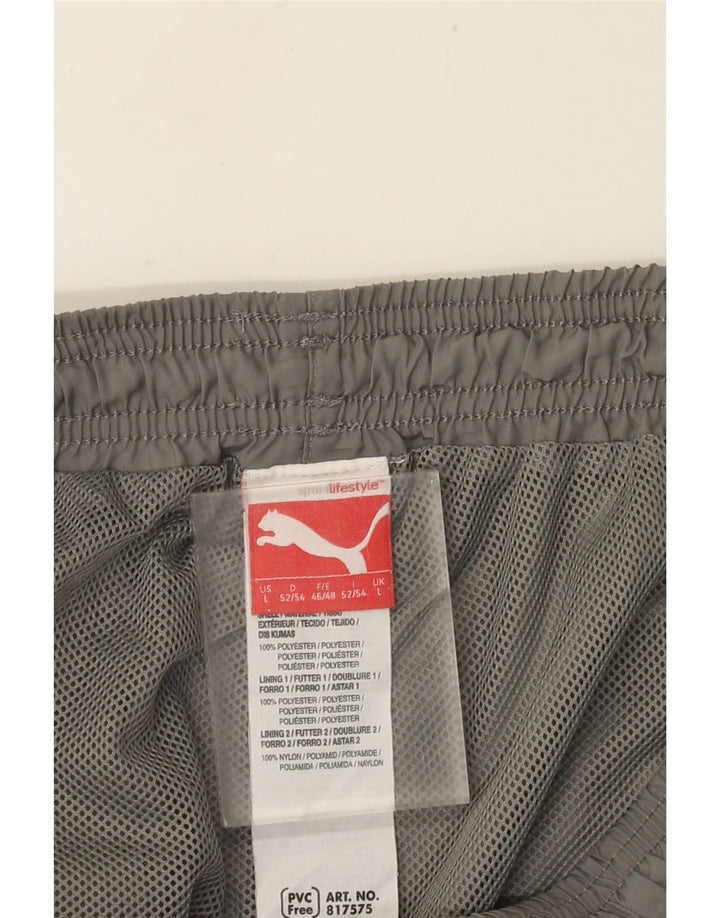 Мужские спортивные брюки PUMA, джоггеры, большие серые, полиэстер