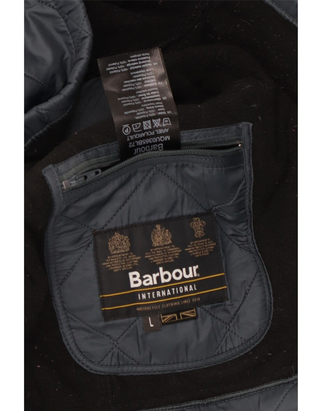 Мужская стеганая куртка BARBOUR UK 40, большая, темно-синяя, полиамид