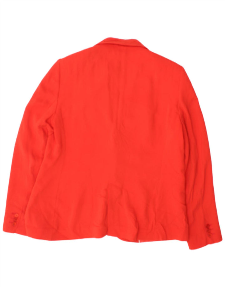 Massimo Dutti Женский пиджак на 1 пуговице EU 44 XL Красный Вискоза