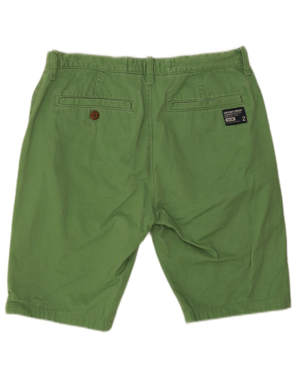 Мужские шорты чинос Superdry Medium W30, зеленый хлопок