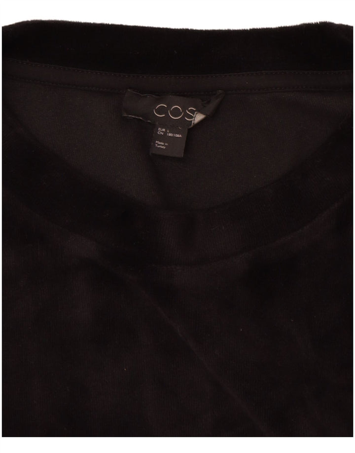 Cos Мужской топ с длинным рукавом, большой черный хлопок