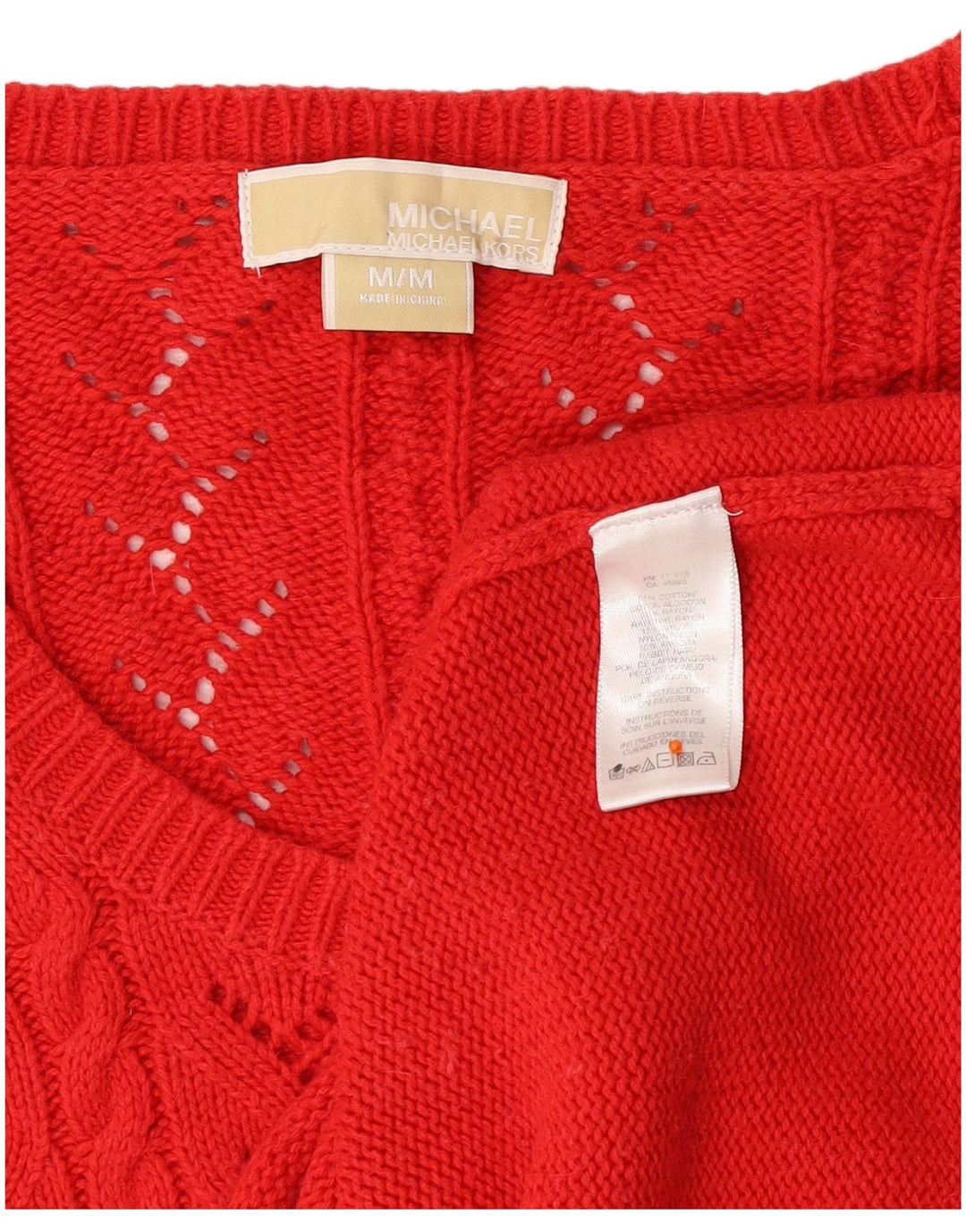 Женский джемпер с вырезом лодочкой MICHAEL KORS, Великобритания 12, средний красный