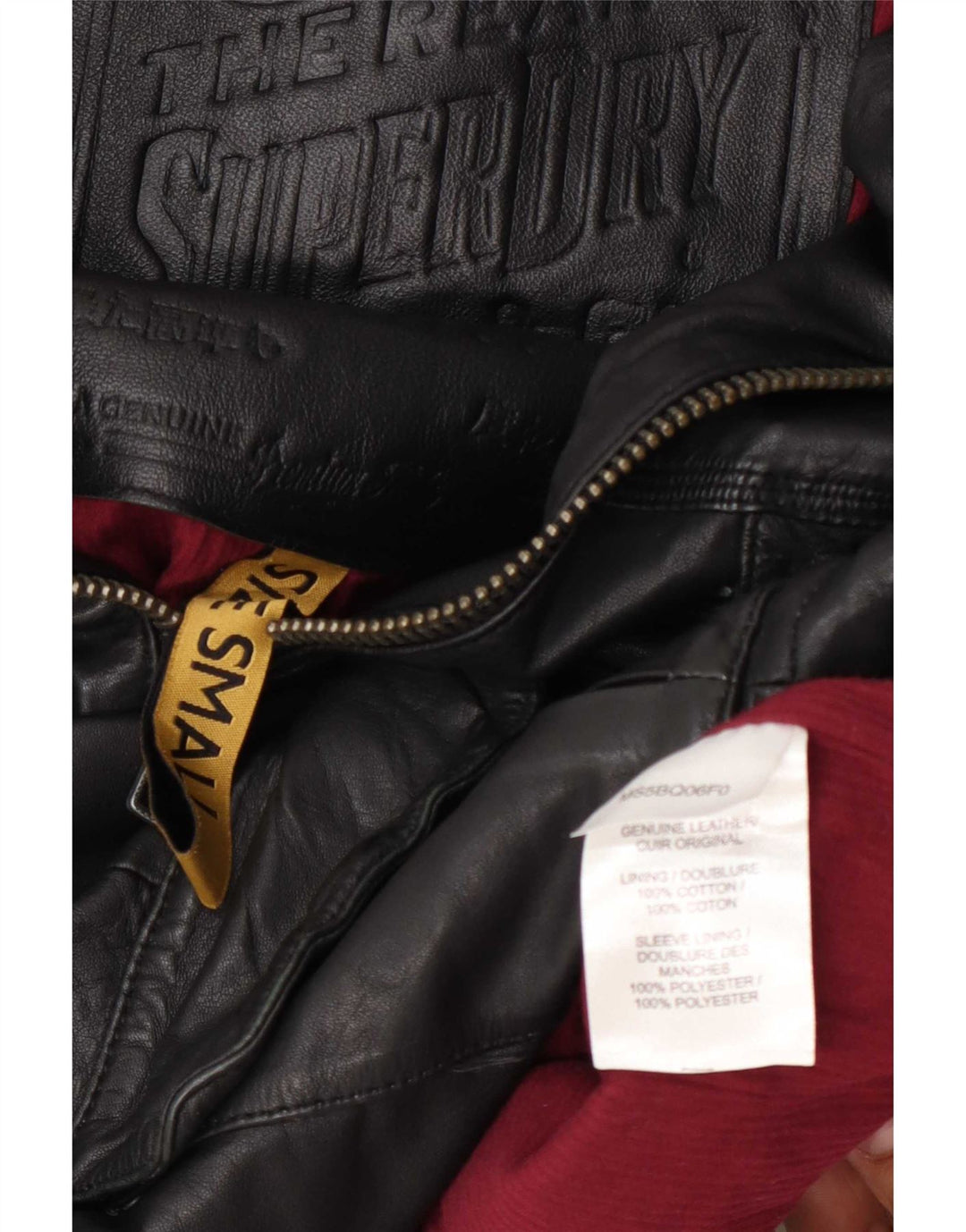 Женская кожаная куртка в стиле милитари Superdry UK 10, маленькая, черная