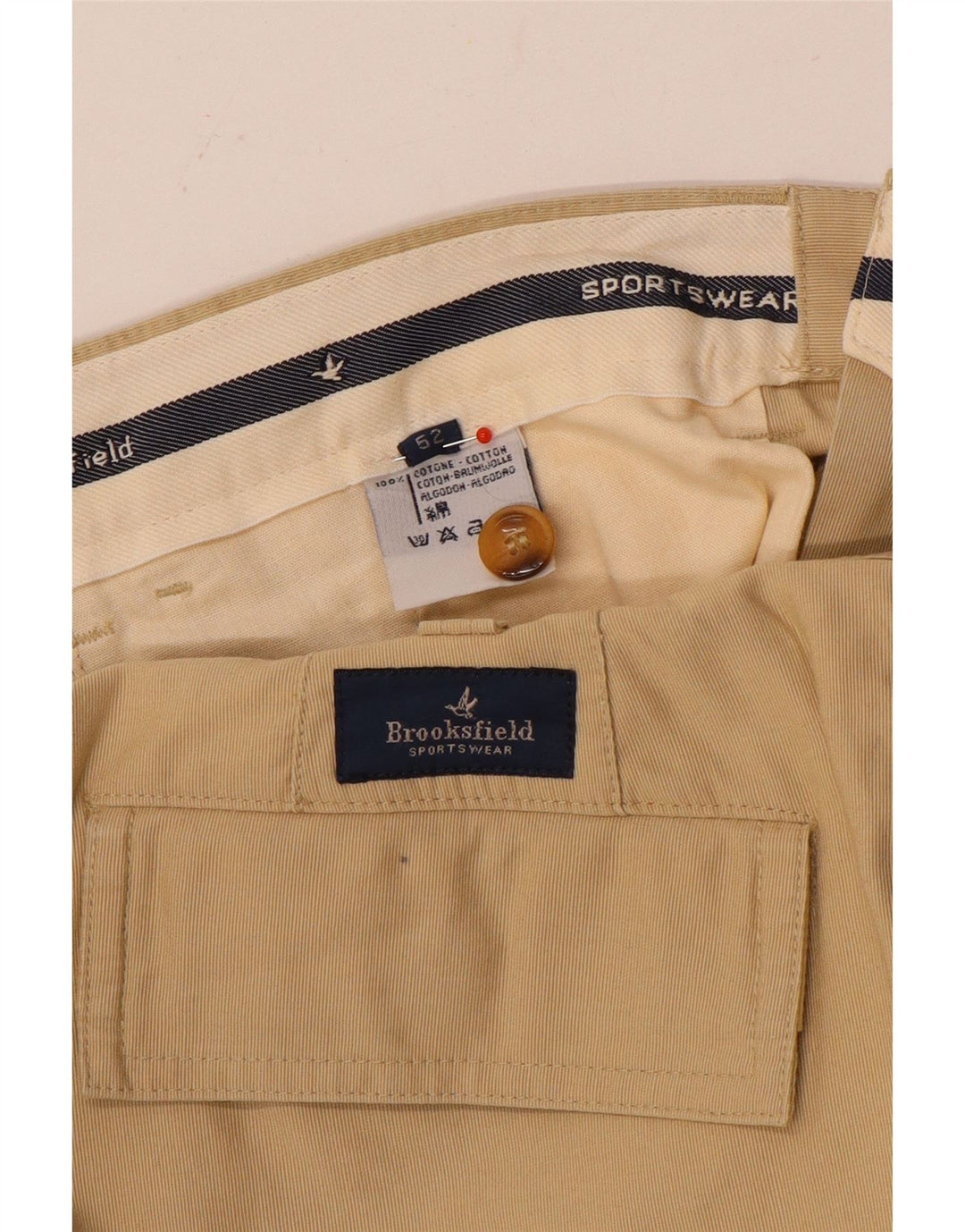 Мужские шорты карго Brooksfield IT 52 XL W38 Бежевые, хлопок