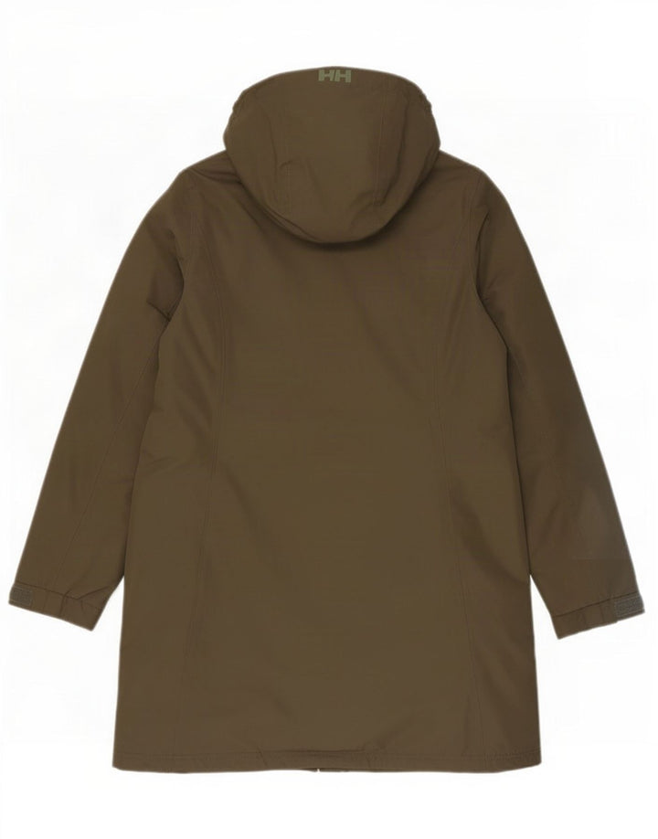 Женское стеганое пальто с капюшоном Helly Hansen UK 14, средний хаки, полиэстер