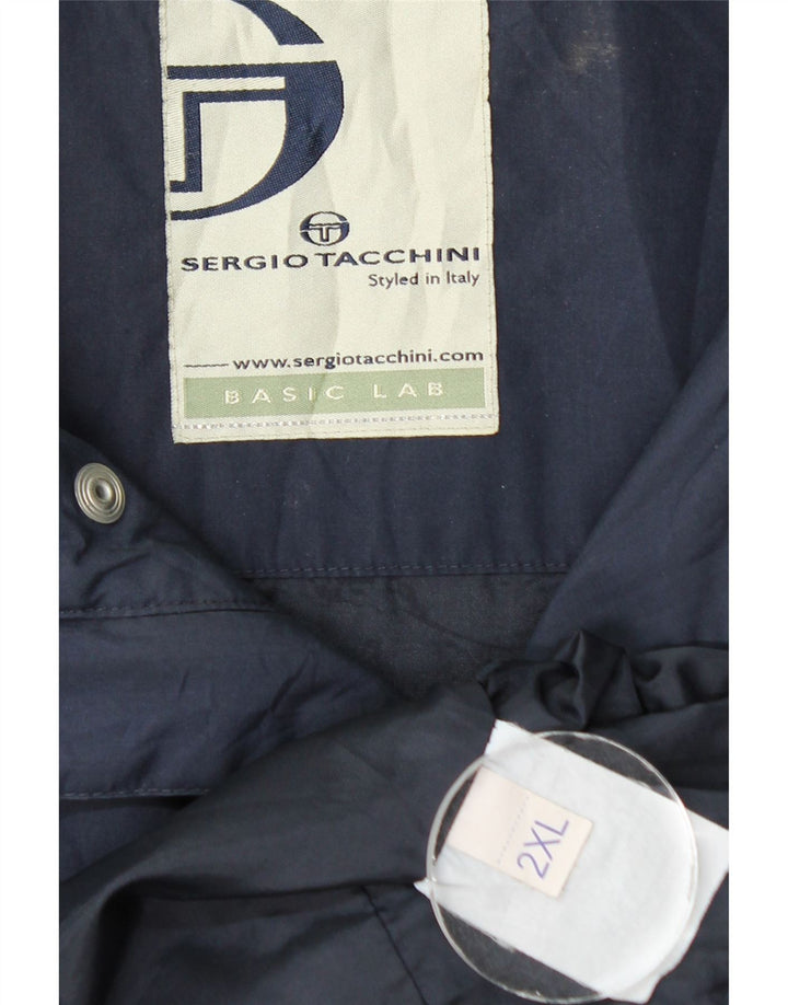 Мужская куртка Sergio Tacchini UK 44 2XL темно-синяя