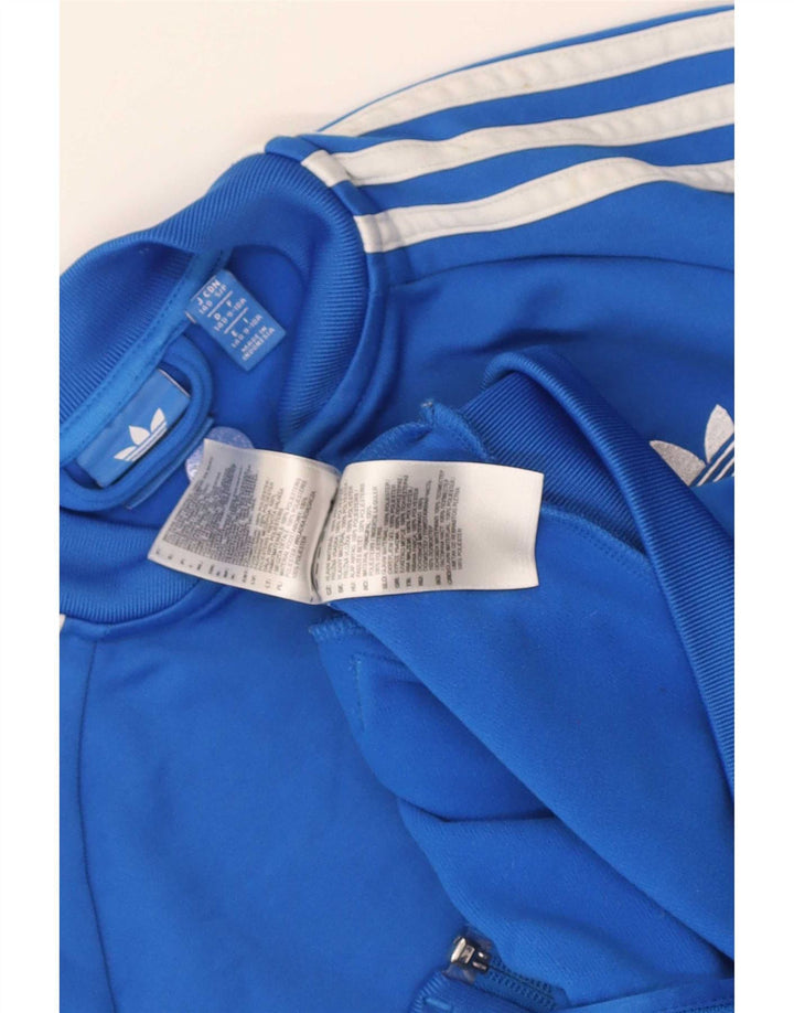 Спортивный костюм Adidas для мальчиков, верхняя куртка 9-10 лет, синий полиэстер