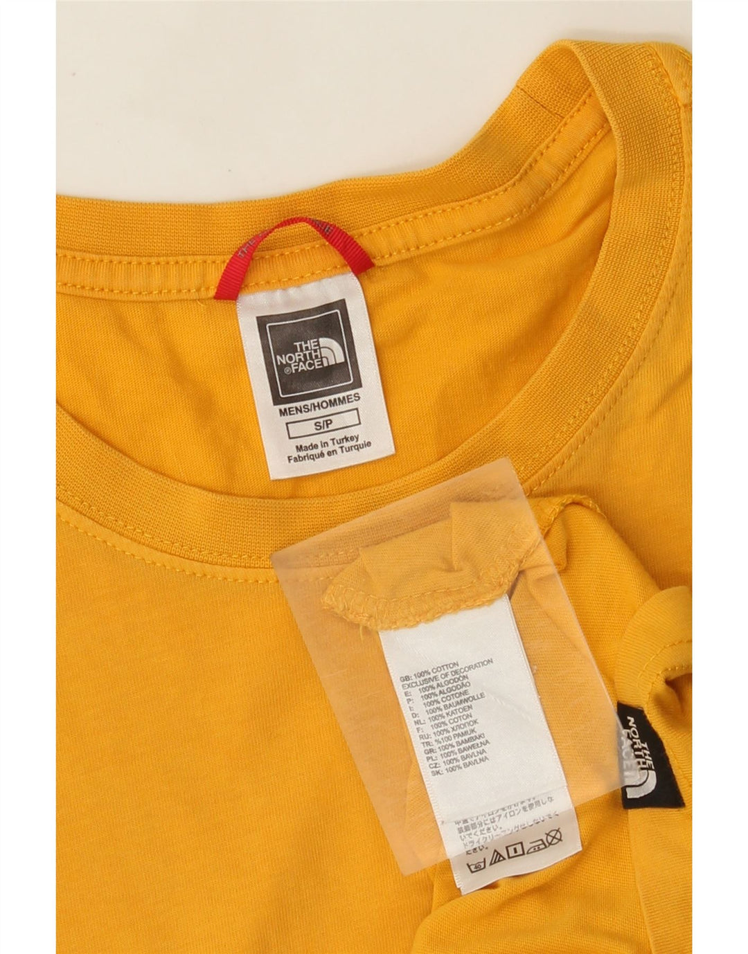 Мужская футболка The North Face, маленький желтый хлопок