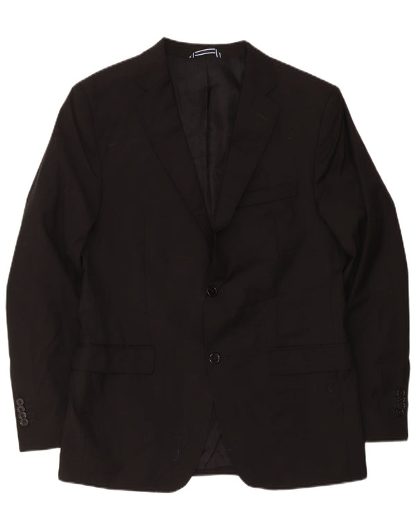 Мужской пиджак Massimo Dutti на 2 пуговицах EU 54 XL, черная шерсть