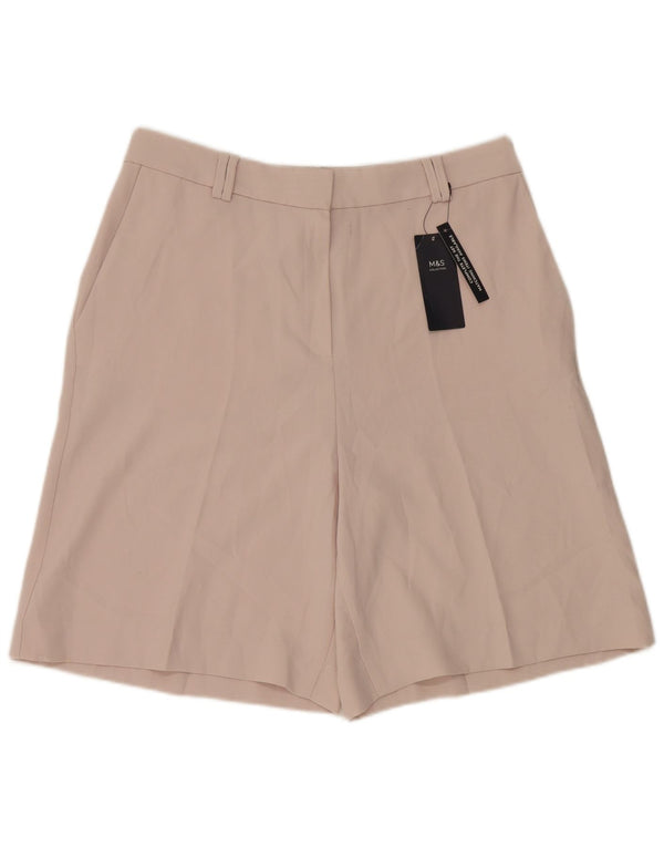 Женские шорты чинос Marks & Spencer UK 12 Medium W30 Бежевый полиэстер