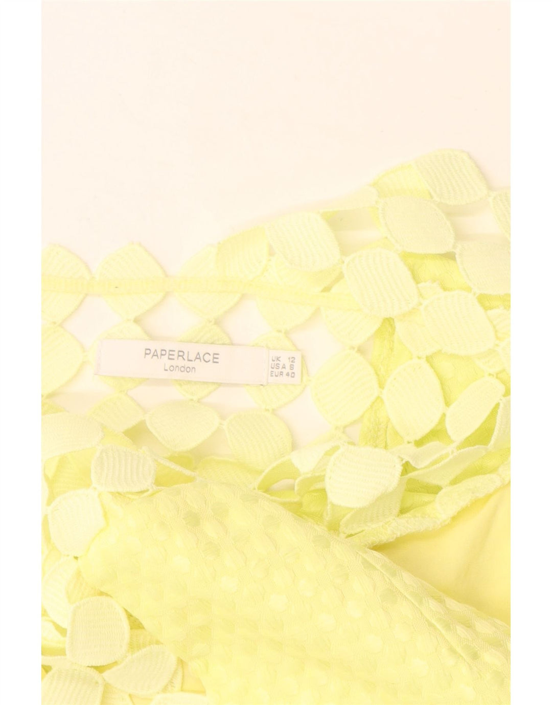 Женское платье А-силуэта без рукавов Paperlace UK 12, средний желтый полиэстер