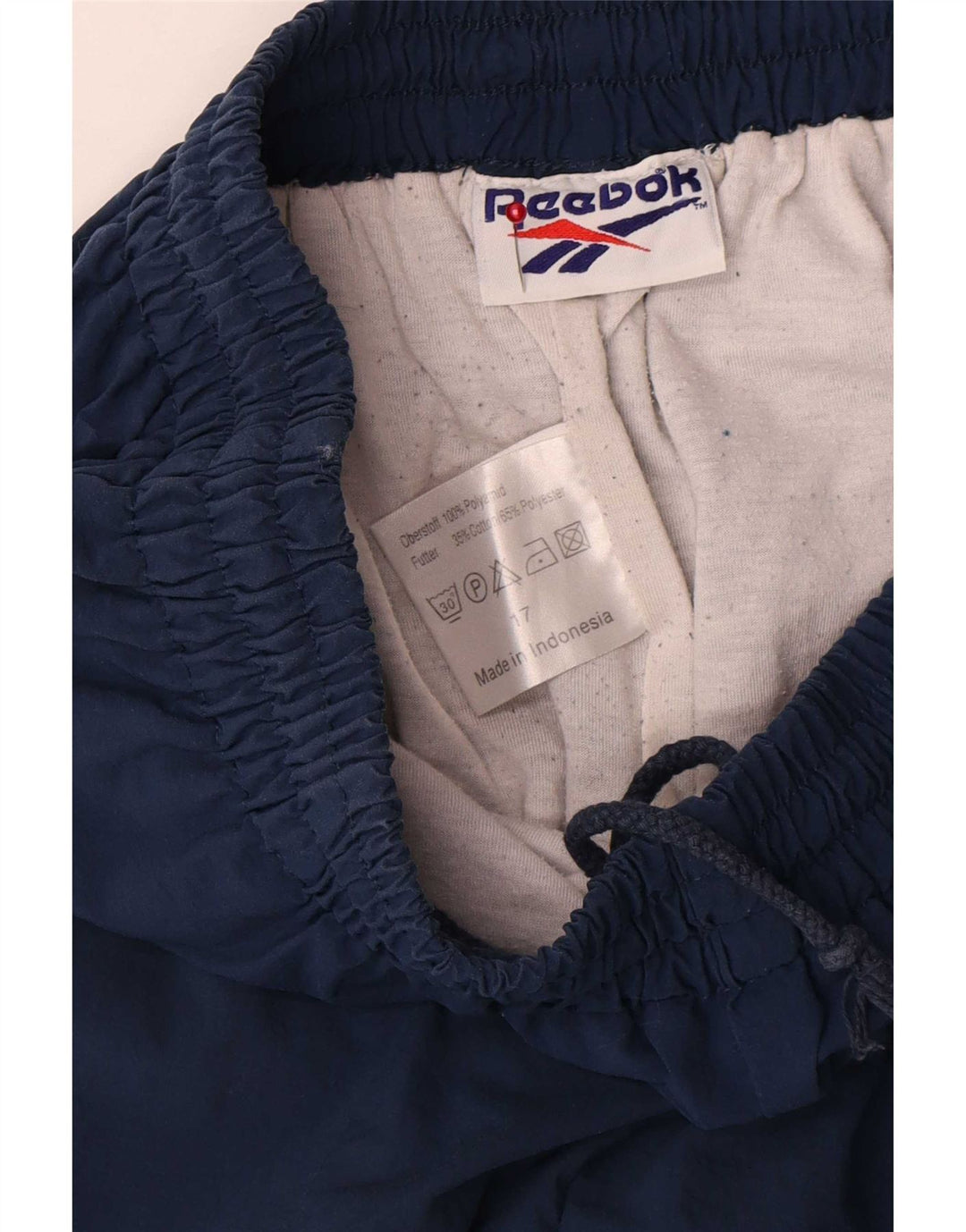 Мужские спортивные брюки Reebok, джоггеры, средние, темно-синие, полиамид
