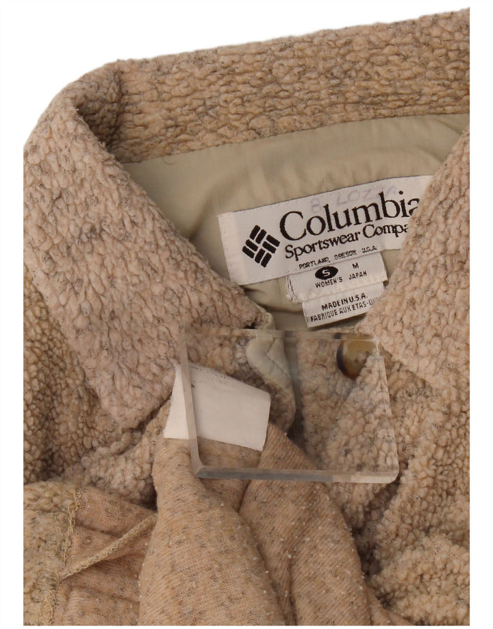 Женская оверсайз-флисовая куртка Columbia UK 10, маленькая, бежевый, акрил