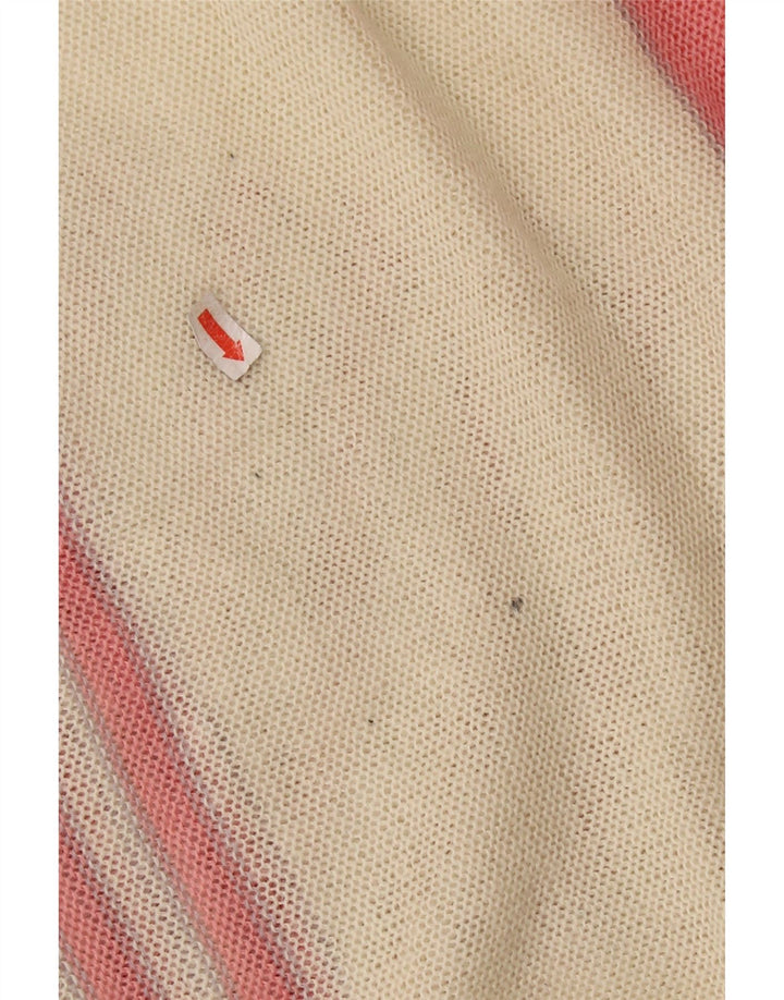 ВИНТАЖНЫЙ женский джемпер с вырезом «лодочка», Великобритания, 14, средний розовый цвет с блоками