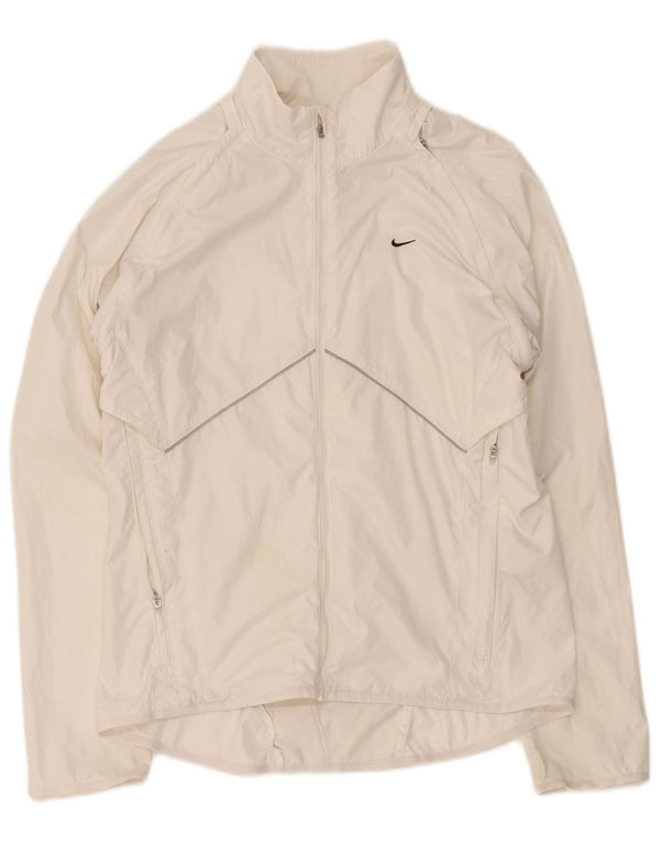 Женская спортивная куртка Nike UK 10/12, средний белый полиэстер