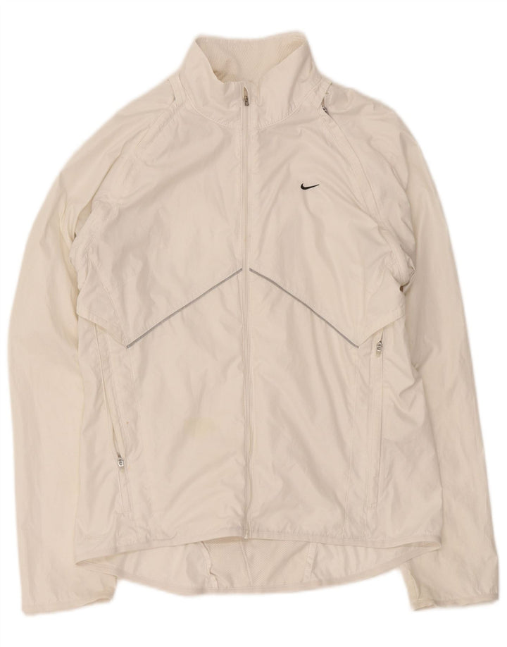 Женская спортивная куртка Nike UK 10/12, средний белый полиэстер