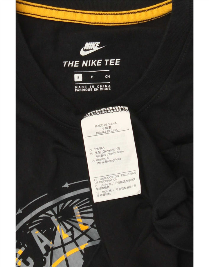 Мужская футболка с рисунком Nike, маленький черный хлопок