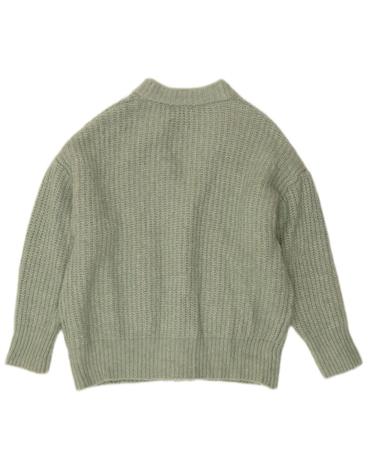 Женский свободный кардиган Zara UK 14, средний зеленый цвет