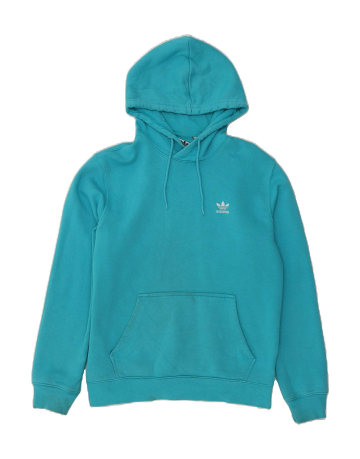 ADIDAS Mens Hoodie Jumper Medium Blue Cotton Vintage Adidas and Second-Hand Adidas from Messina Hembry 