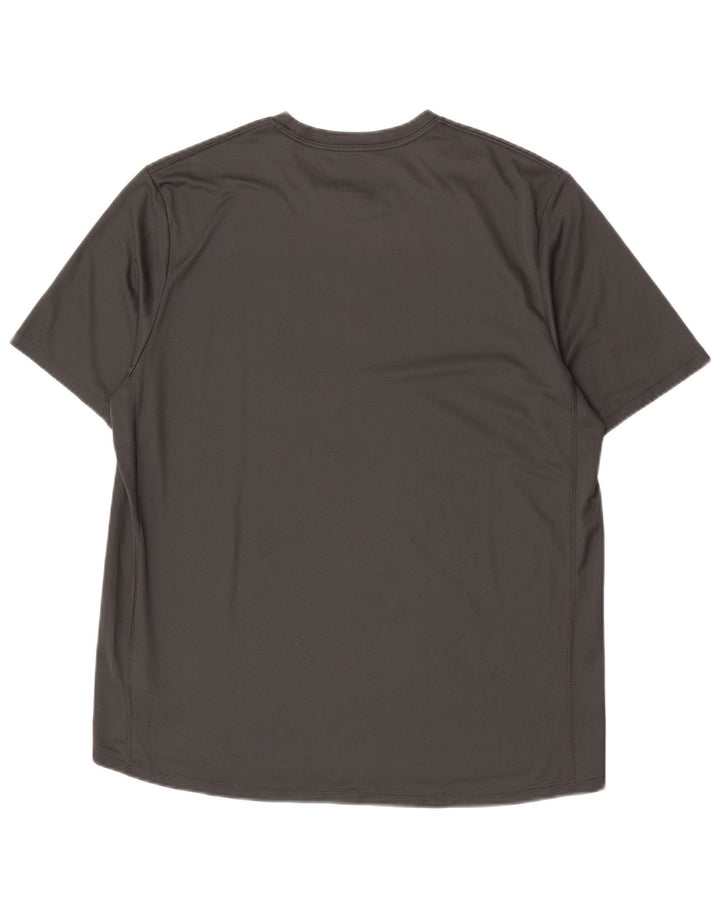Мужская футболка Nike Dri Fit с графическим рисунком, большой серый полиэстер