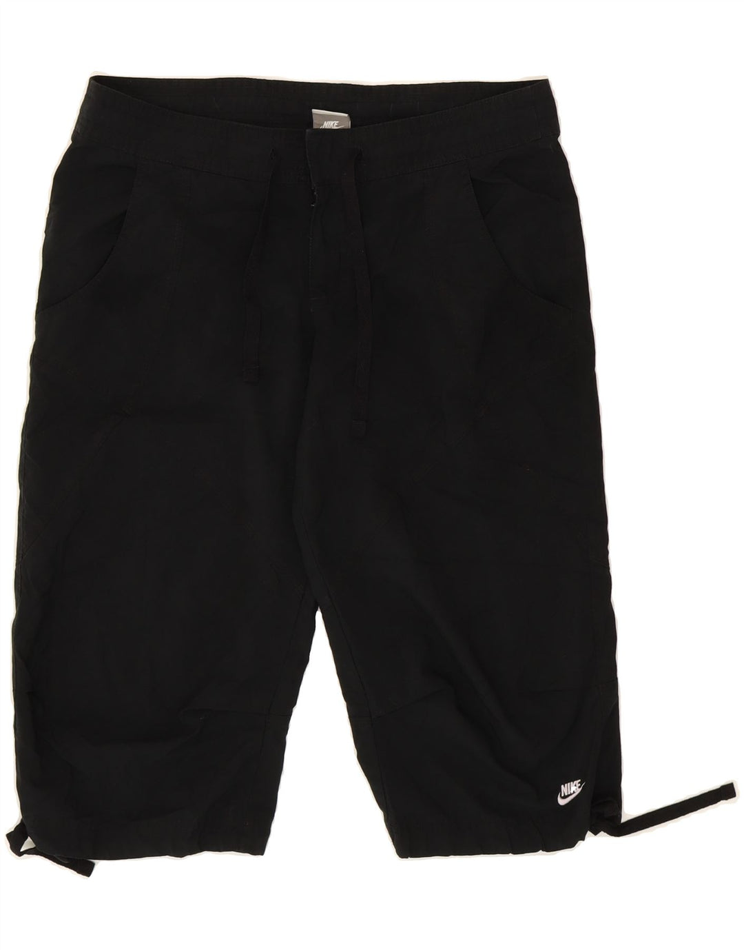 NIKE Womens Bermuda Shorts US 8/10 Medium  Black Polyester Vintage Nike and Second-Hand Nike from Messina Hembry 