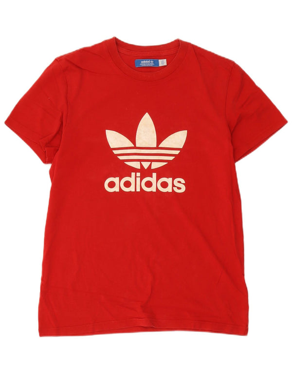 Мужская футболка Adidas с рисунком, маленький красный хлопок