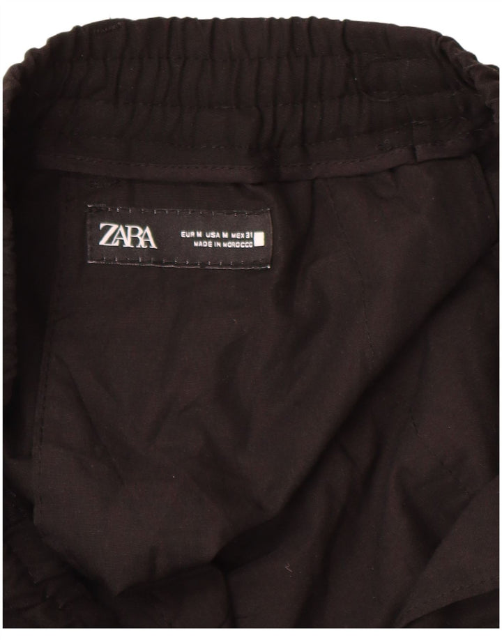 Мужские спортивные брюки-карго Zara, средний черный полиэстер