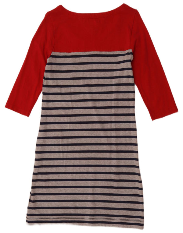 Женское базовое платье с рукавом 3/4 Tommy Hilfiger UK 12, средний красный в полоску