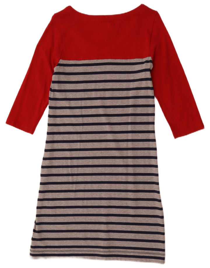 Женское базовое платье с рукавом 3/4 Tommy Hilfiger UK 12, средний красный в полоску