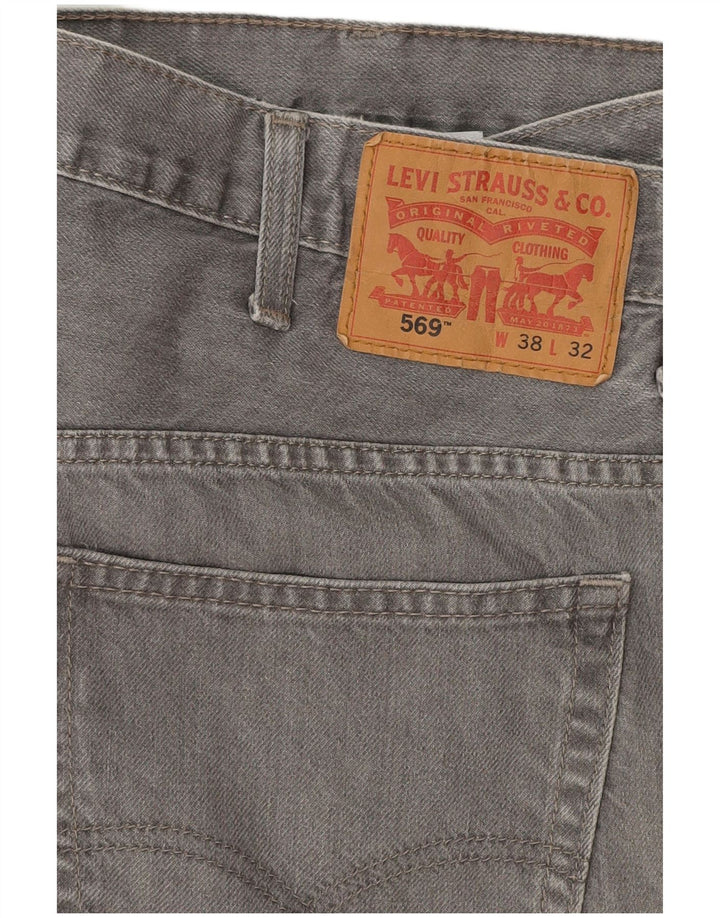 Мужские свободные джинсы Levi's 569 W38 L29 серые, хлопок