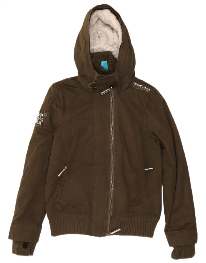 Мужская ветровка с капюшоном Superdry The Windbomber UK 38, средний коричневый цвет