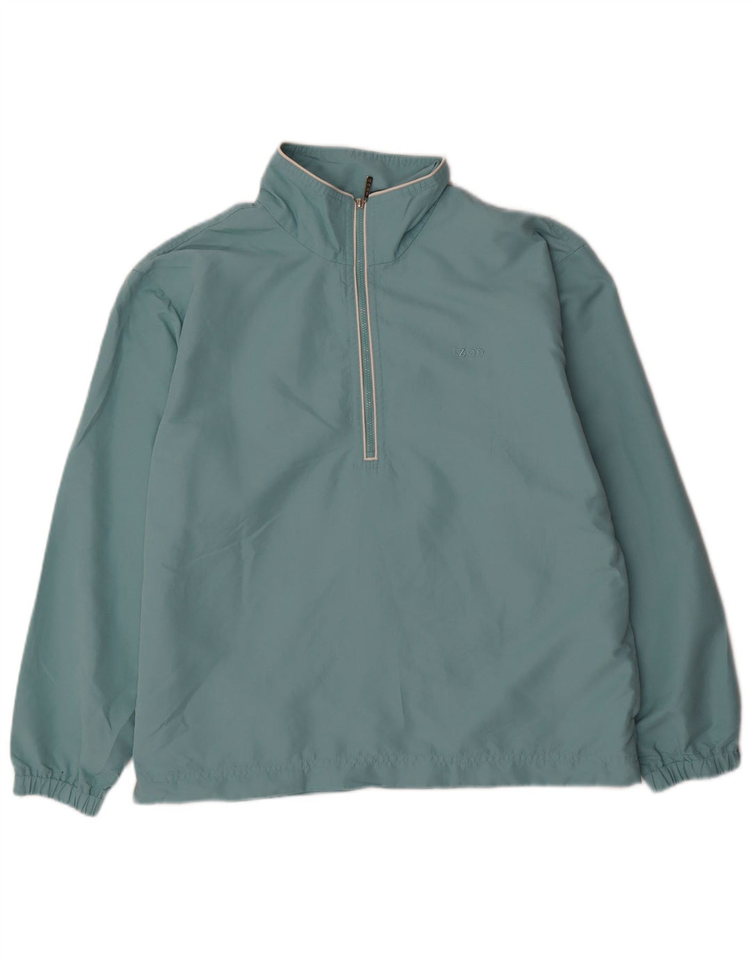 IZOD Мужской пуловер с воротником на молнии, спортивный костюм, средний синий полиэстер