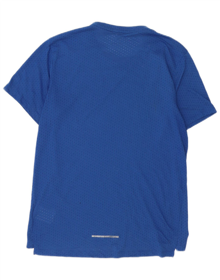 Мужская футболка NIKE Dri Fit из полиэстера среднего синего цвета