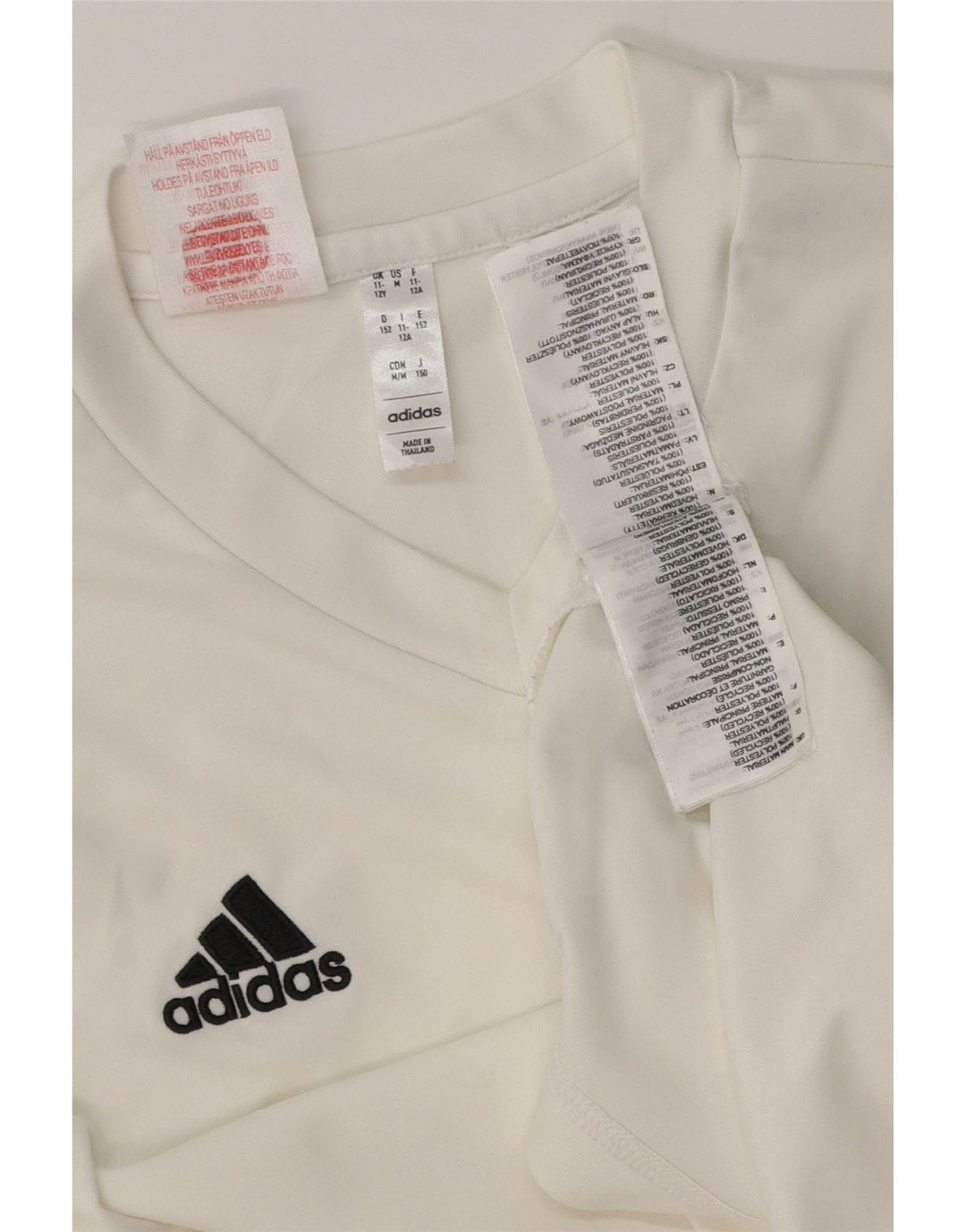 Футболка Adidas для мальчиков Aeroready, топ 11-12 лет, белый полиэстер